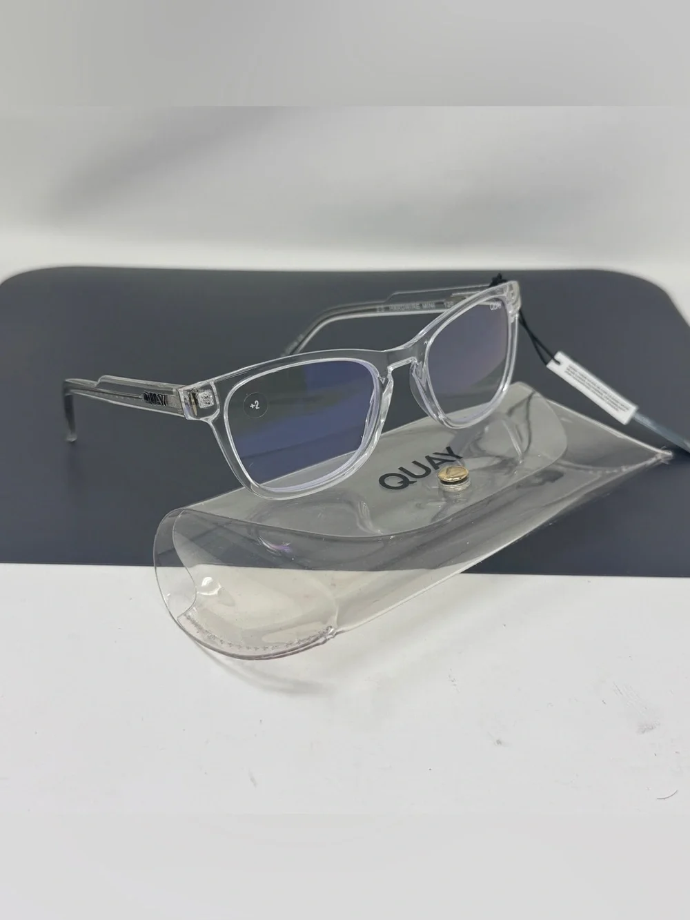 Quay Mini Hardwire Blue Light Glasses reading glasses + 2.00 clear